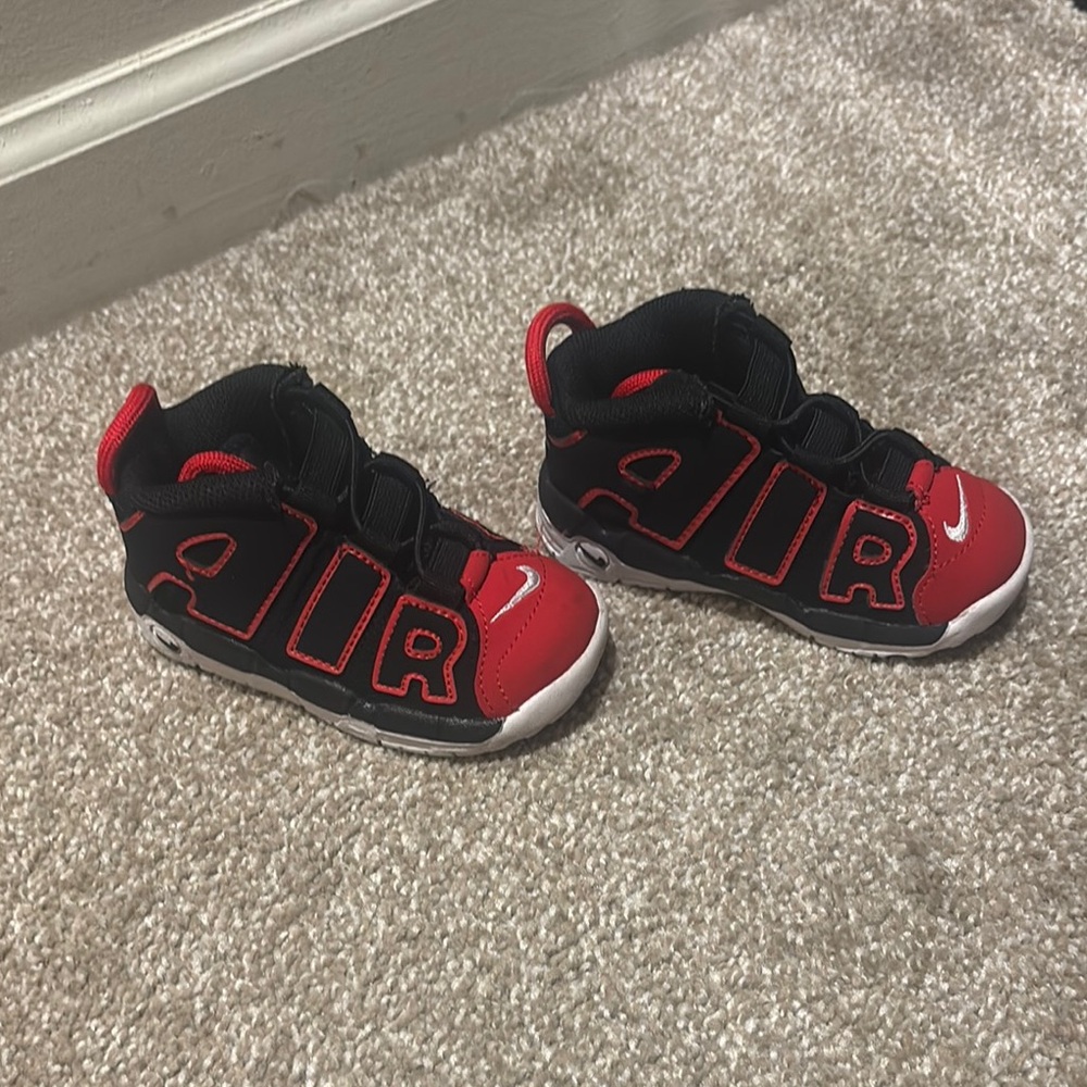 Nike Red and Black Sneakers High-Top Design